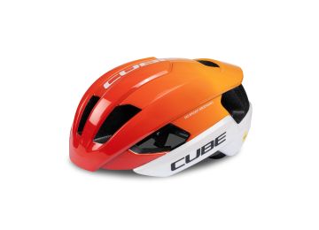 Cube Helm HERON Teamline white´n´orange L (57-62)